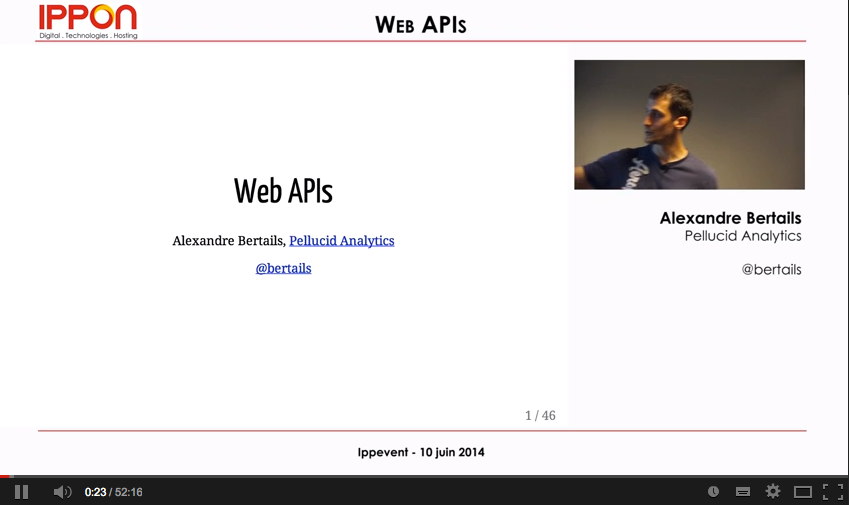 VIDEO - Ippevent - One Web (API?) par Alexandre Bertails