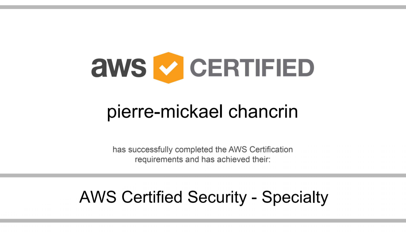 Go vers la spécialité AWS Security !
