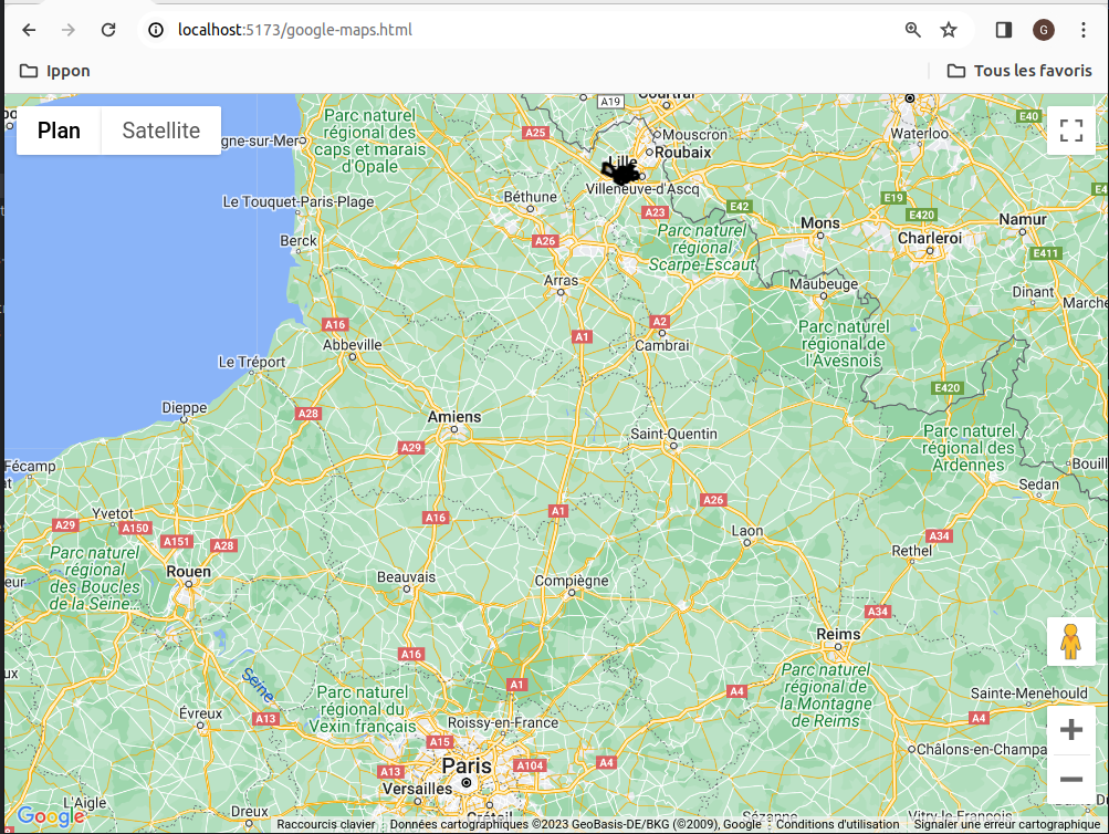 GeoJSON de Lille non recentré affiché sur Google Maps