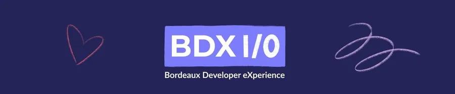 Bannière présentant le logo de la BDX I/O, Bordeaux Developer eXperience