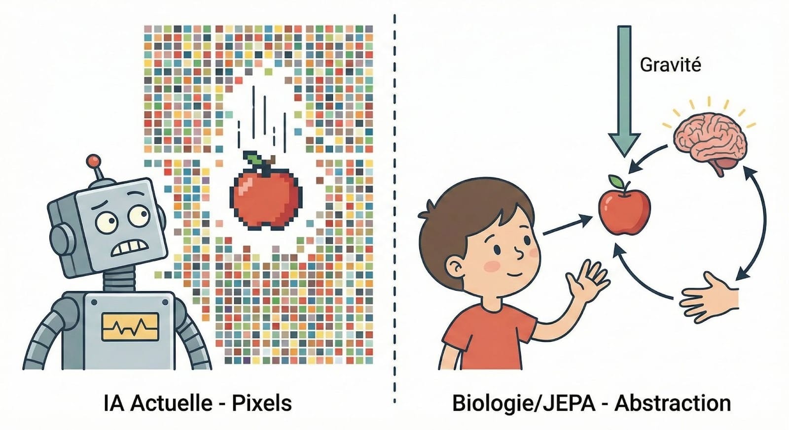 L'IA voit des pixels. L'enfant comprend le monde.