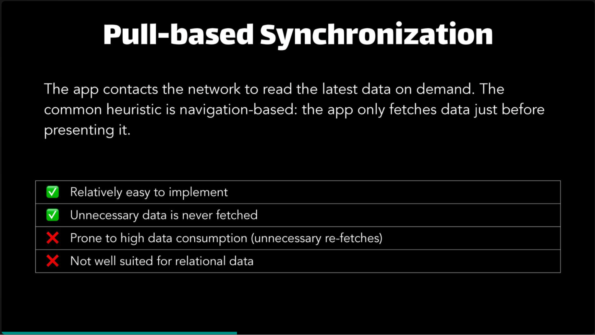 Pull-based synchronization